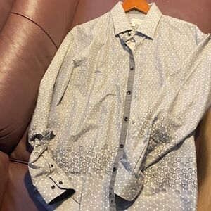 Stylish Gray Patterned Men's Shirt